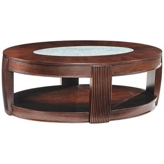 Ino Collection Burnt Umber Ash Oval Cocktail Table   #Y1225