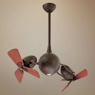 39" Acqua Textured Bronze Dual Head Rotational Ceiling Fan   #H8457