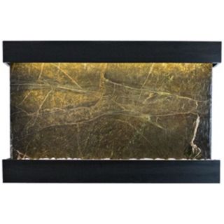 Quarry Green Marble and Black 51" Wide Indoor Wall Fountain   #X9070