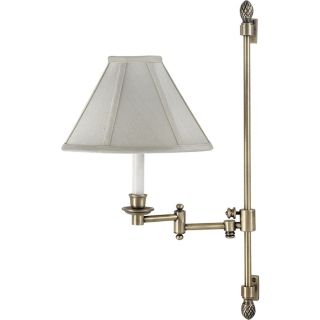 Antique Brass Acorn Plug In Swing Arm Wall Lamp   #65210