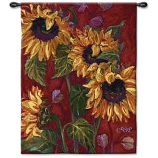 Sun From a Flower 53" High Wall Tapestry   #J8937