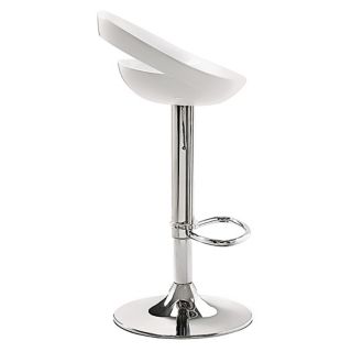 Zuo Tickle White Adjustable Bar or Counter Stool   #F6953