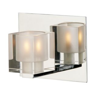 Blocs Collection Glass Chrome One Light Wall Sconce   #26307