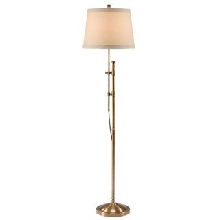 Brass Twin Column Floor Lamp   #P4303