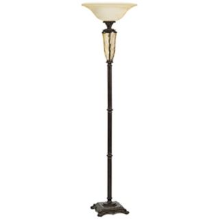 Cheswick Champagne Water Glass Torchiere Floor Lamp   #H6954