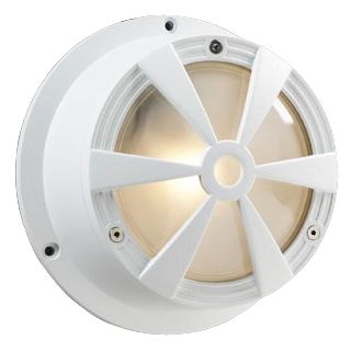 Bullseye White Finish 7 1/2" High Outdoor Wall Light   #H4547