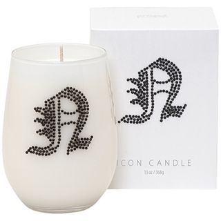 Letter "N" Fragrant Monogram Stemless Wine Glass Candle   #W4762