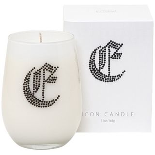 Letter "E" Fragrant Monogram Stemless Wine Glass Candle   #W4710