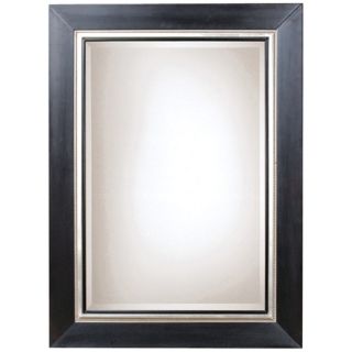 Uttermost Whitmore 54" High Black and Silver Wall Mirror   #38123