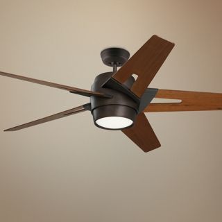 54" Emerson Luxe Eco Bronze and Walnut Ceiling Fan   #W7878