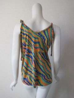 Julie Brown Womens Colorful Braided Tank Top s $248 New