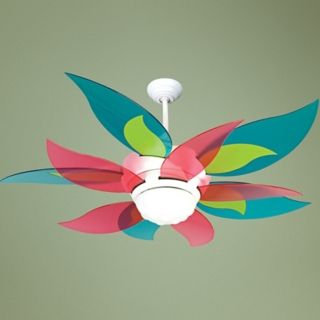 52" Craftmade Bloom Clear Colors Ceiling Fan with Light   #J1976 T4012
