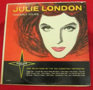 JULIE LONDON LP tenderly yours NM vinyl record GUEST STAR ted comstock