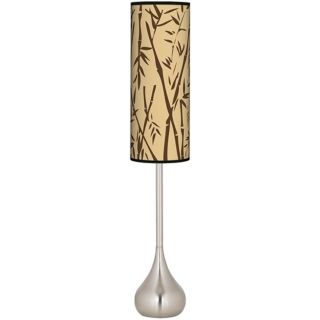 Earth Bamboo Giclee Teardrop Torchiere Floor Lamp   #R1702 T0453
