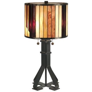 Dale Tiffany Geometric Art Glass Table Lamp   #X2671