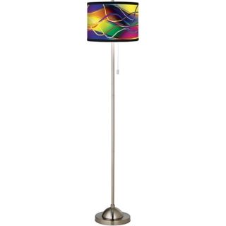 Colors In Motion Light Giclee Brushed Nickel Floor Lamp   #99185 81921