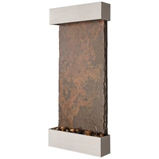 Nojoqui Falls Grande Stainless Indoor Wall Fountain   #T1876