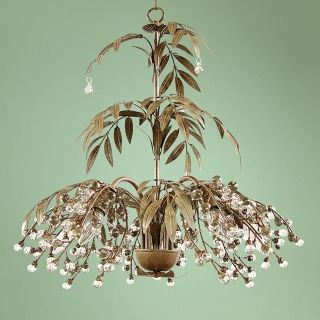 Antique Brown Fountain Leaves Chandelier   #62121