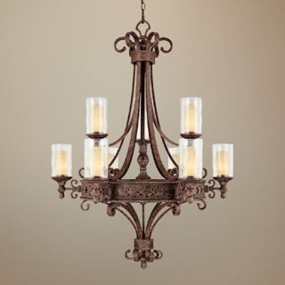 Squire Collection Crusted Umber Finish 9 Light Chandelier   #T3294