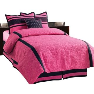 Pebbles Pink and Black Comforter Bedding Sets   #V3245