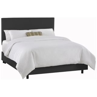 Slipcover Black Microsuede Bed (King)   #P2416
