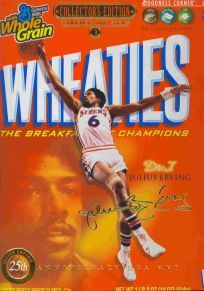 Wheaties Julius Erving Phila 76ers NBA Gold Collectors Edition Cereal
