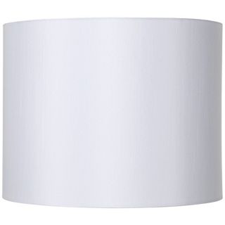 White Hardback Drum Lamp Shade 14x14x11 (Spider)   #U0946