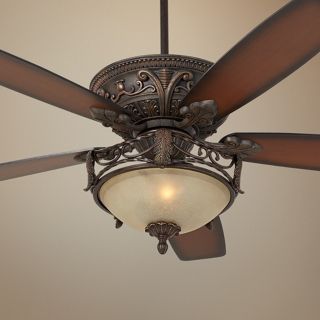 60" Casa Montego Scavo Glass Light Ceiling Fan   #56358 58978 U0088