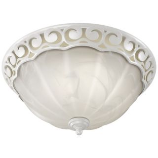 Decorative Scroll White Bathroom Fan with Light   #K7695