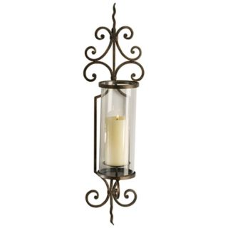 Wrought Iron Pavillion Wall Candle Holder   #R0250