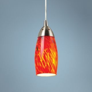 Milan Collection Fire Red Mini Pendant Chandelier   #27061