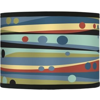 Retro Dots and Waves Giclee Shade 13.5x13.5x10 (Spider)   #37869 H0943
