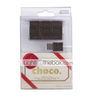 EUR € 4.59   barra de chocolate hub USB 4 portas 2.0 (marrom), Frete