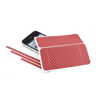 USD $ 1.79   DIY Protective Sticker For iPhone 4   Red,