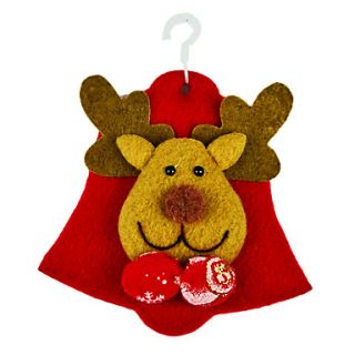 USD $ 1.69   Christmas Red Ornaments Of A Bell With A Wapitis Head