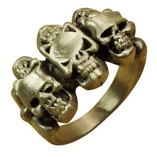 EUR € 4.87   Mannen Dubbelzijdig Skull Alloy Ringen, Gratis