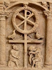 Christian Signet Ring Bronze Authetic Roman Chi Rho Monogram of Jesus