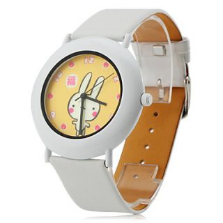 USD $ 5.79   Womens Rabbit Style PU Analog Quartz Wrist Watch