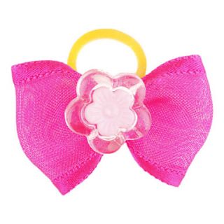 USD $ 0.79   Simple Flower Style Tiny Rubber Band Hair Bow for Dogs