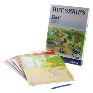 EUR € 10.66   DIY Architectuur 3D Puzzel 12 Pack Hut Series (81pcs