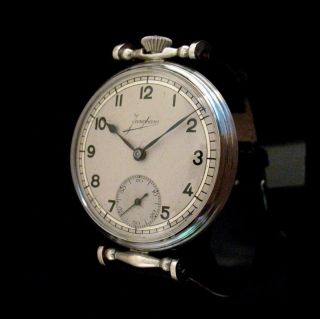 RARE Aged Beautiful Junghans Watch Original Dial Old Case Military