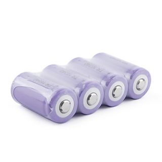 EUR € 6.98   1000mah bateria 16340 leão recarregável (4 pack roxo