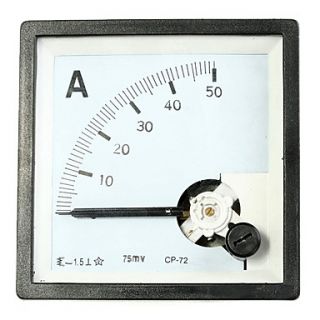 DC 0 50A analógico amperímetro de corriente (amperímetro del panel