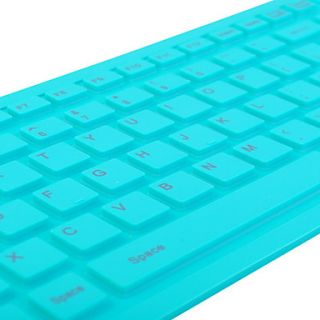 104 teclas del teclado USB plegable y Undestructable flexible (color