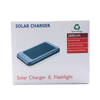 USD $ 17.89   6 in 1 Portable Solar Panel Charger + LED Flashlight for