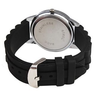 EUR € 6.98   silikone band quartz armbåndsur for kvinder (sort