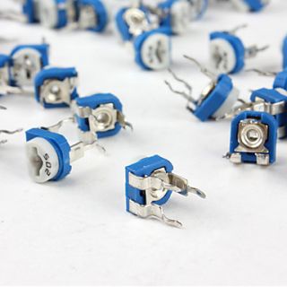 502 5k ohm resistor ajustável azul e branco (pacote de 100 peças