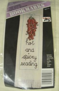 Lot of 5 SEALED Counted Cross Stitch Bookmarks Pictures NIP Flowers