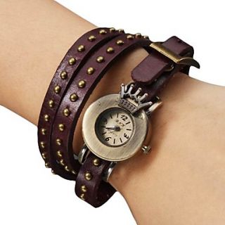 EUR € 6.89   Kvinder PU Analog Quartz Bracelet Watch (Lilla), Gratis