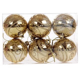 EUR € 3.95   kerst ornamenten goud pvc ballen (6 stuks), Gratis